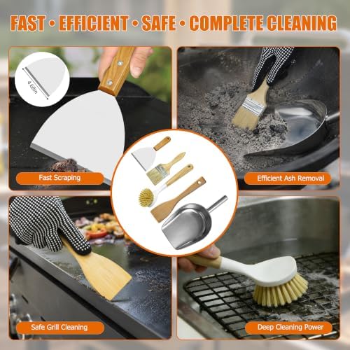 Grill Cleaning Kit, 15-Piece BBQ & Griddle Cleaning Tool Set - Image 6
