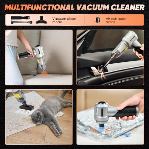 Saker Handheld Car Vacuum Cordless Portable 17000PA Foldable HL133 Black - Image 5