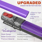 Sealegend Dryer Lint Vacuum Attachment Hose Compatible with Dyson V15 V12 V11 V10 V8 V7 Gen5 Cordless Vacuum Cleaner, Flexible Dryer Vent Cleaner Kit Lint Removal Tool Purple - Image 2