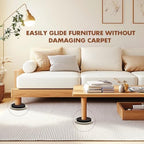 8-Pack Furniture Movers Sliders for Carpet & Hardwood Floors, Save 80% Effort Safely and Easily, The Glide Tool Set for Heavy Furniture and Appliances, Reusable Moving Pads (8 Plastic 4.75" Sliders) - Image 7