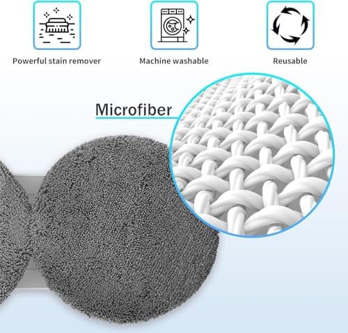 10 Pieces Microfiber Replacement Pads for W2/W3/X1 Window Cleaners, Reusable, Machine Washable (10) - Image 4