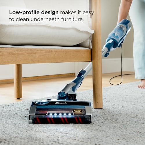 Shark Stratos Corded Stick Vacuum, DuoClean PowerFins, Navy, HZ3002 - Image 3