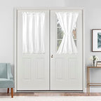 Hiasan French Door Curtains Privacy, White, 24W x 40L, 1 Panel by Hiasan