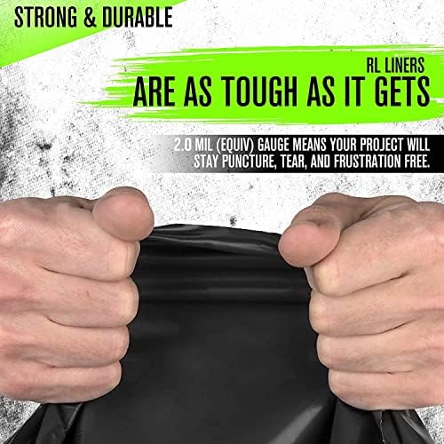 Aluf Plastics T-Tough Roll Pack Low Density Repro Blend Star Seal Coreless Rolls Bag, 33 Gallon 2 Mil, 39" Length x 33" Width, XXH Strength, Black (Pack of 400) - Image 5
