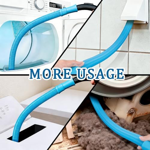 Dryer Vent Cleaner Kit with Universal Vacuum Hose Attachement Compatible with Most Vacuum Cleaners, Dryer Lint Cleaner Remover with 3 size Lint Brush for Deep Cleaning, HVAC, Home Cleaning Tools - Image 4