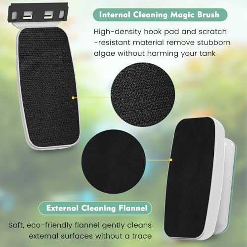 AQQA Magnetic Aquarium Glass Cleaner L,Floating Fish Tank Algae Scraper - Image 4