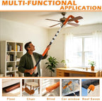 Buyplus 26FT Reach Dusting Kit, Long Duster with 5-20FT Extension Pole for High Ceilings, Cobweb Duster, Microfiber Duster, Window Squeegee, Extendable Duster Cleaning Kit - Image 4