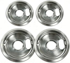 Gas Range Burner Drip Pans Set 2x6 Inch + 2x8 Inch 4PCS by Velodi