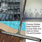 Floor Squeegee Scrubber 55inch Long Stainless Steel Handle with 22inch Wide Silicon Rubber Blade - Perfect Squeegee Broom for Floor Washing and Drying Shower Glass, Marble, Wood Surfaces - Image 5