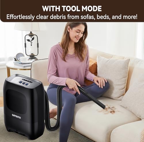 Pro Touchless Vacuum Automatic Dustpan - Ultra Fast & Powerful - Great for Sweeping Salon Pet Hair Food Dirt Kitchen, Canister Vacuum Cleaner Trash Can, Bagless, Auto Sensors, 1500 Watt (Gun Gray) - Image 2