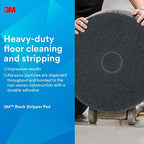 3M Black Stripper Pad 7200, 17 in, 5/Case - Image 3