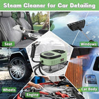 Handheld Steam Cleaner for Home, 2500W High Temperature Pressurized Machine, 1.6L Water Tank, Handle-controlled Steam Output, Portable Cleaning Steamer for Car, Bed Bugs, Furniture (Green, 16 PCS) - Image 4