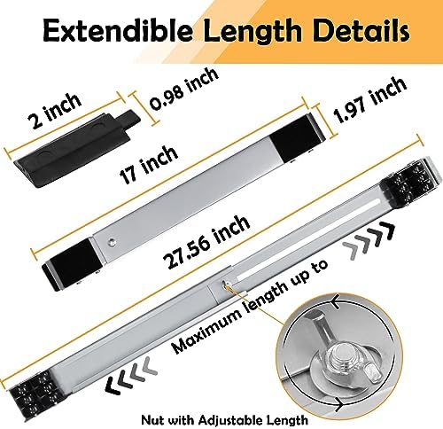 Extendable Furniture Appliances Rollers, Mover Tools for Moving, Grey - Image 2