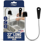 22" Long Sink Drain Brush – Slim Snake Hair Clog Remover Tool for Shower, Tub and Sink - Pipe/Tube Brush for Small Spaces, Drain Cleaning – B113C by FryOilSaver Co. by THEFRYOILSAVERCOMPANY