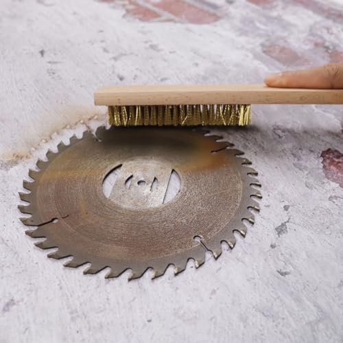 MAXMAN Brass Brush 10", 8 Rows 20 Bristles, Soft Brass for Rust Cleaner - Image 5