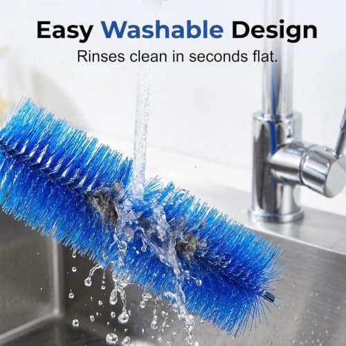 2026 Upgraded Ultimate Dusting Tool, Washable Fan Cleaning Brush, Microfiber Duster for Electric Fan and Blind, Reusable Cobweb Dust Collector, Non-Disassembly Cleaning，Grey：1 - Image 5