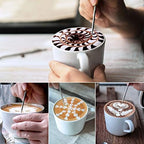 Milk Frothing Pitcher, Thicker Version 350ml 12oz Steaming Pitchers Stainless Steel Milk Coffee Cappuccino Latte Art Barista Steam Pitchers Milk Jug Cup with Decorating Pen - Image 6