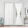 Hiasan French Door Curtains Rod Pocket, White, 52W x 72L, 1 Panel by Hiasan