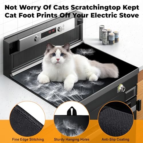Heat-resistant Stove Top Cover - 28.5" X 20.5" Cooktop Protector Covers, Scratch-resistant Washable Pad Kitchen Countertop Mat (Cat, 30" x 21") - Image 4