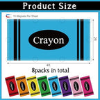 8Pcs Classroom Fluorescent Magnetic Light Covers,2x4 FT Colorful Crayon - Image 2