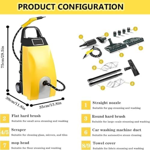 3000W Commercial Steam Cleaner Heavy Duty - 3.5L Tank - Image 4