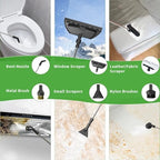 Handheld Steam Cleaner for Home, 2500W High Temperature Pressurized Machine, 1.6L Water Tank, Handle-controlled Steam Output, Portable Cleaning Steamer for Car, Bed Bugs, Furniture (Green, 16 PCS) - Image 7