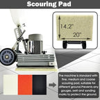 TECHTONGDA Floor Polisher Commercial Floor Buffer Scrubber Square Shape Floor Grinding Machine Industrial Hard Floor Cleaning with 3gal Tank and 3 Floor Polishing Pad - Image 3