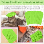6 Pcs Reusable Duster Refills Washable Pads, Olive Green - Image 3