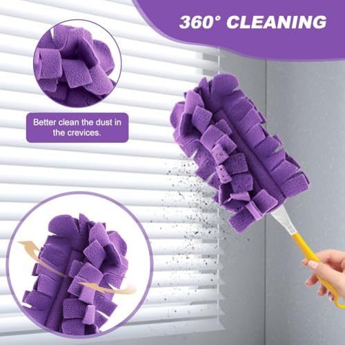 14 Pcs Microfiber Reusable Duster Refills Compatible with Swiffer Duster - Image 3