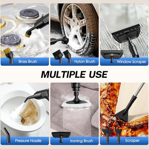 ODSD Steam Cleaner Accessories – Multi-Purpose Cleaning Brush Set, Compatible with ODSD Handheld Steam Cleaner for Household Cleaning - Image 3