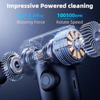 DOROBEEN Compressed Air Duster, PC Keyboard Cleaner, Replace Compressed Air Can, Electric Air Duster with Brushless DC Motor, Stepless Knob - Image 2