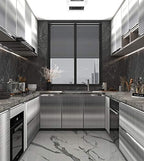 BAYYA Stainless Steel Contact Paper for Fridge Silver Metallic Wallpaper - Image 3