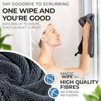 Magicwipe® Bathroom Drying Cloth XL (40×60 cm, 2 Pack) – Removes Limescale & Hard Water Stains in Seconds with Just Water – Streak-Free for Shower Glass & Tiles – Reusable Microfibre Cloth - Image 3