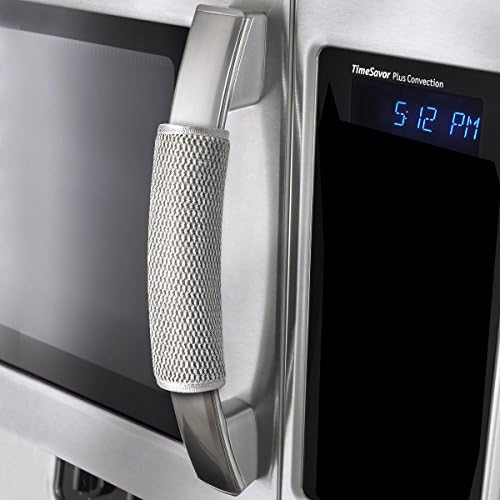 OUGAR8 Refrigerator Door Handle Cover Set of 4, Kitchen Appliances Gloves Fridge Microwave Dishwasher Door Cloth Protector-Catches Drip,Fingerprint Dust Cover (4pcs, Gray Plush) - Image 5