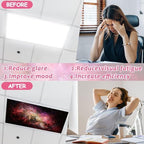 Wiooffen 8 Pcs Fluorescent Light Covers with 80 Magnets Decorative for Classroom Ceiling Light 4x2 Feet Magnetic Filter Easy Install for Office Hospitals & Home Drop Ceiling Supplies(Starry Night) - Image 3