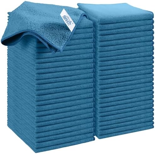 HOMEXCEL 50PK Microfiber Cleaning Cloth, Cleaning Rag for Home, 11.5x11.5in by HOMEXCEL