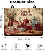 Heat-resistant Stove Top Cover - 28.5" X 20.5" Cooktop Protector Covers, Scratch-resistant Washable Pad Kitchen Countertop Mat (Teapot, 28.5" x 20.5") - Image 2