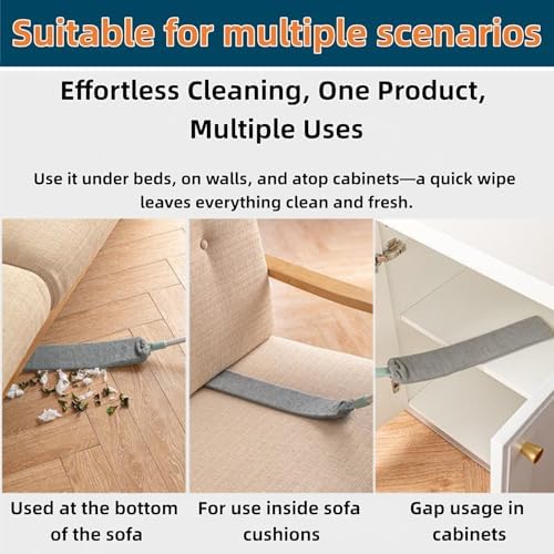 Retractable Gap Dust Cleaning Artifact | Extendable Duster & Retractable Dust Cleaner for Home (1PC (Includes 3* Replacement Brush Heads)) - Image 5