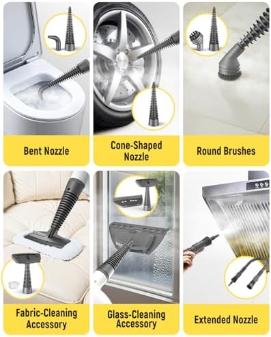 Suu66 Handheld Steam Cleaner, 500mL Tank, Deep Cleaning & 19PCS Accessories - Image 3