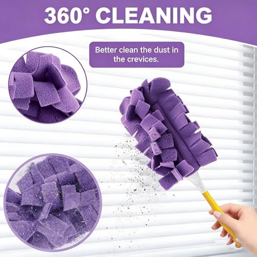 Reusable Duster Refill, Upgrade Duster Refill Reusable Fleece Dusters Refills Feather Flat Dusters Multi Surface Washable Cleaning Pads Tools for Home, Blinds, Car, Furniture, Fans (1set) - Image 4