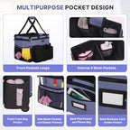 JKAOO Large Rolling Cleaning Caddy Bag with Detachable Trolley, Denim Blue - Image 5
