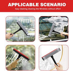 Professional 8.1" 2 in 1 Window Squeegee with 16" Long Handle,Car Squeegee for Gas Station,Home,Car，Glass,Shower,Outdoor High Window Cleaning - Image 5
