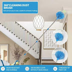 High Reach Duster Kit with14 ft Extension Pole High Ceiling Dusting and Window Cleaning Kit with Spliceable Pole - Cobweb Duster, Fan Blade, Window Washer & Squeegee and Feather Dusters - Image 5