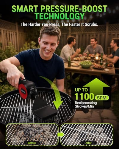 LifeBasis Cordless Electric BBQ Grill Cleaning Brush - Image 2
