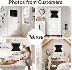 Vatge Front Door Curtains for Glass Window, French Door Curtain for Doors Window Cover, 1 Panel, W25 x L20, Black - Image 5