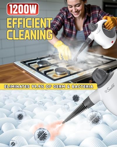 Suu66 Handheld Steam Cleaner, 500mL Tank, Deep Cleaning & 19PCS Accessories - Image 4