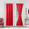 Hiasan French Door Curtains Semi Sheer, Red, 24W x 72L, 1 Panel by Hiasan