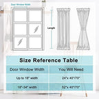 Hiasan French Door Curtains Privacy, Taupe, 52W x 72L, 1 Panel - Image 6