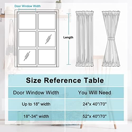 Hiasan French Door Curtains Privacy, Taupe, 52W x 72L, 1 Panel - Image 6