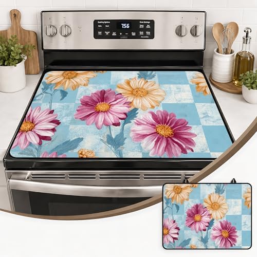 Stove Top Cover,28.5"L x 20.27"W,Heat Resistant Cooktop Protector Mat by seewan
